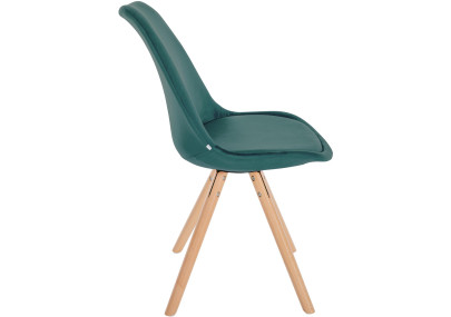 Fauteuil Sofia, en velours, rond, vert