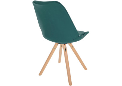 Fauteuil Sofia, en velours, rond, vert