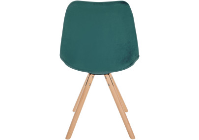 Fauteuil Sofia, en velours, rond, vert