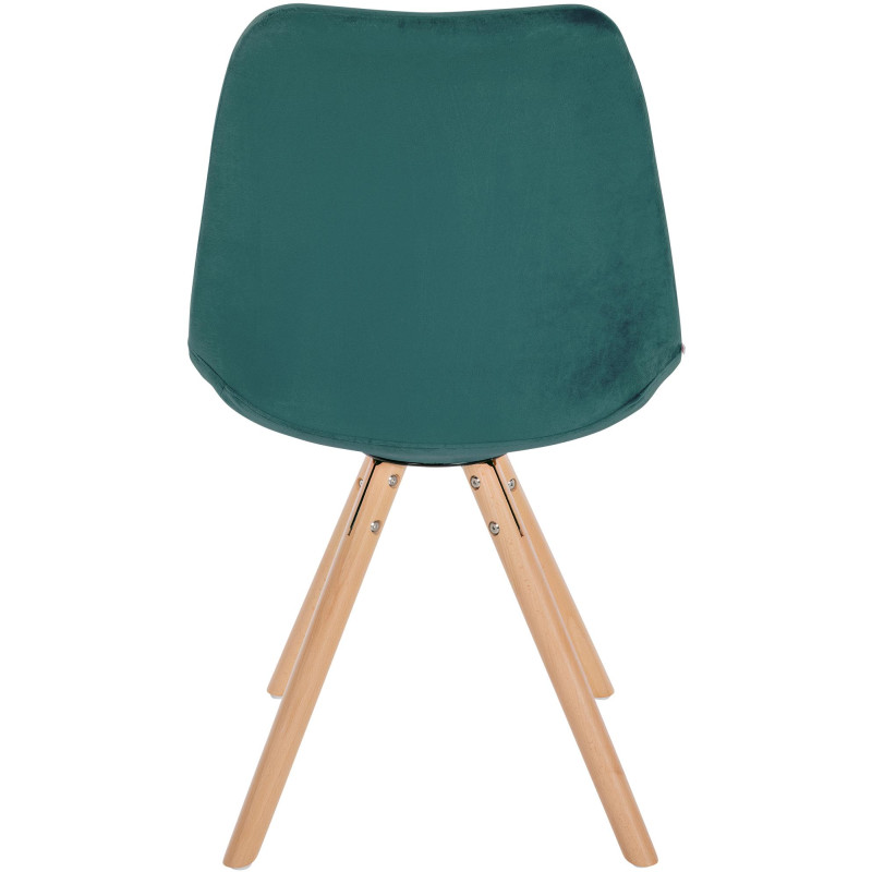 Fauteuil Sofia, en velours, rond, vert