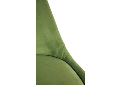 Poltrona Sofia, em veludo, redonda, verde claro