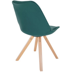 Fauteuil Sofia, velours, carré, vert