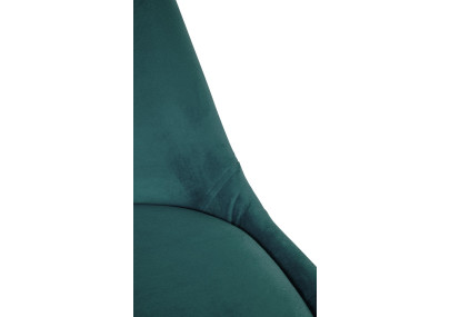 Fauteuil Sofia, velours, carré, vert