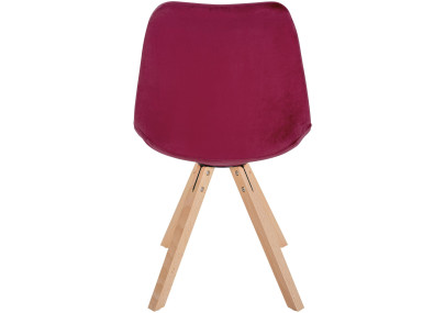 Asiento Sofia, terciopelo, cuadrado, burdeos