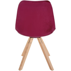 Asiento Sofia, terciopelo, cuadrado, burdeos