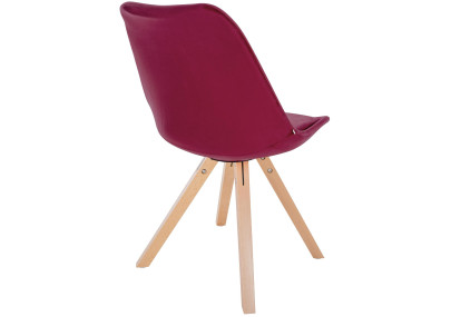 Asiento Sofia, terciopelo, cuadrado, burdeos