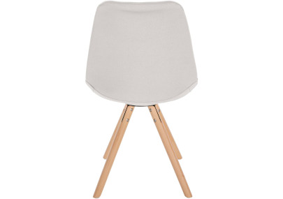 Chaise Sofia, ronde, tissu couleur crème