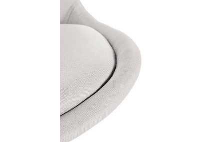 Chaise Sofia, ronde, tissu couleur crème