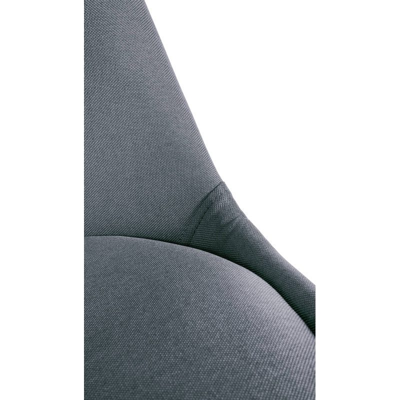 Poltrona Sofia, tecido, redonda, cinza claro