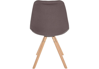 Chaise Sofia, ronde, tissu taupe