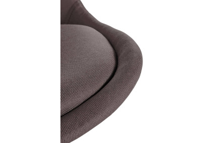 Chaise Sofia, ronde, tissu taupe