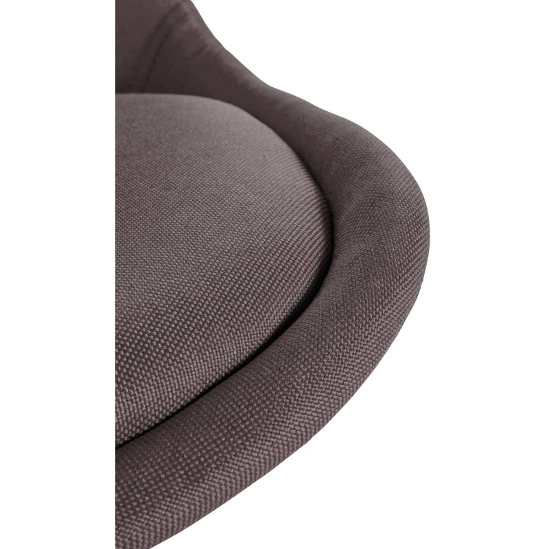 Chaise Sofia, redonda, tecido taupe