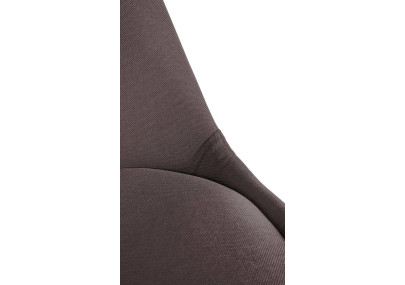 Chaise Sofia, ronde, tissu taupe