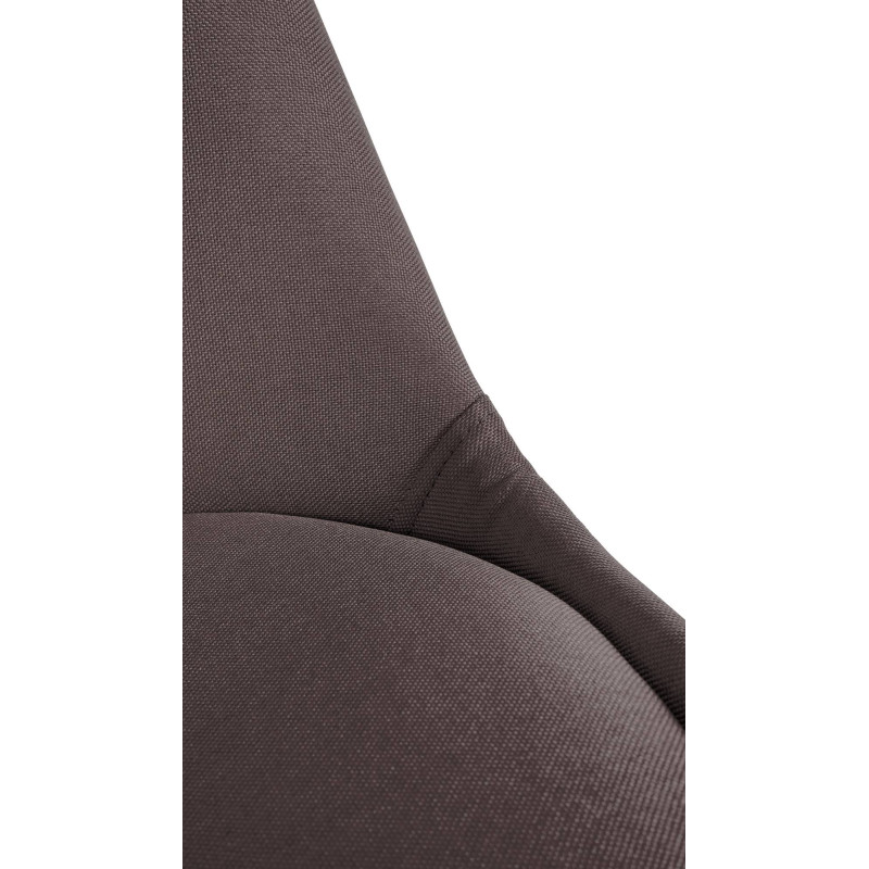 Chaise Sofia, redonda, tecido taupe
