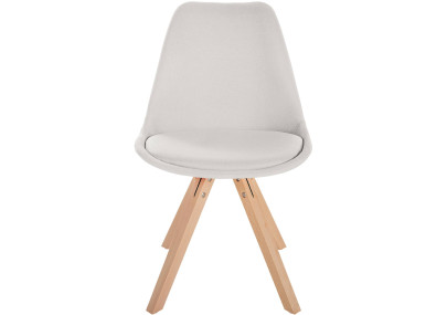 Chaise Sofia, tissu Square, crème