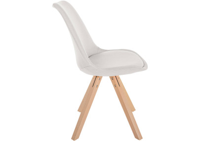 Chaise Sofia, tissu Square, crème