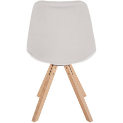 Chaise Sofia, tissu Square, crème