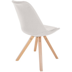 Chaise Sofia, tissu Square, crème