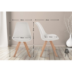 Silla Sofía, tela Square, crema