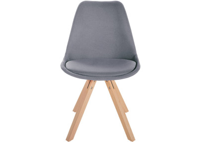 Silla Sofia, tela Square, gris claro