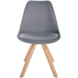 Sedia Sofia, tessuto Square, grigio chiaro