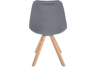 Chaise Sofia, tissu Square, gris clair
