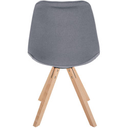 Sedia Sofia, tessuto Square, grigio chiaro