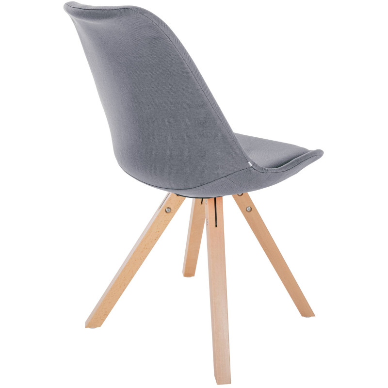 Sedia Sofia, tessuto Square, grigio chiaro