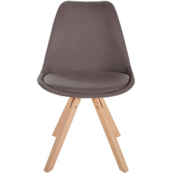 Chaise Sofia, tissu Square, taupe