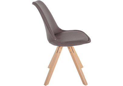 Chaise Sofia, tissu Square, taupe