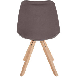 Sedia Sofia, tessuto Square, tortora