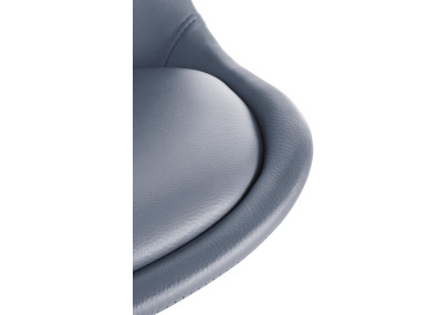 Fauteuil Sofia, similicuir, gris carré
