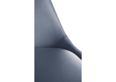 Fauteuil Sofia, similicuir, gris carré