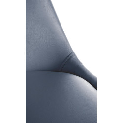 Fauteuil Sofia, similicuir, gris carré