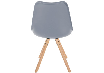 Chaise Sofia, en plastique, ronde, grise