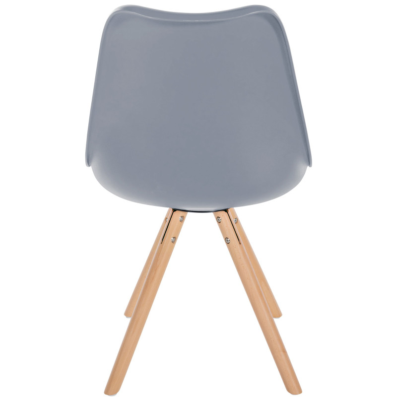 Silla Sofía, de plástico, redonda, gris