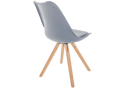 Chaise Sofia, en plastique, ronde, grise