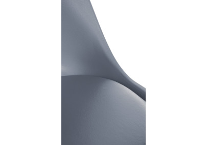 Chaise Sofia, en plastique, ronde, grise