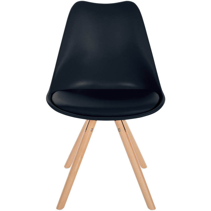 Silla Sofía, de plástico, redonda, negra