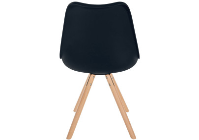 Chaise Sofia, en plastique, ronde, noire