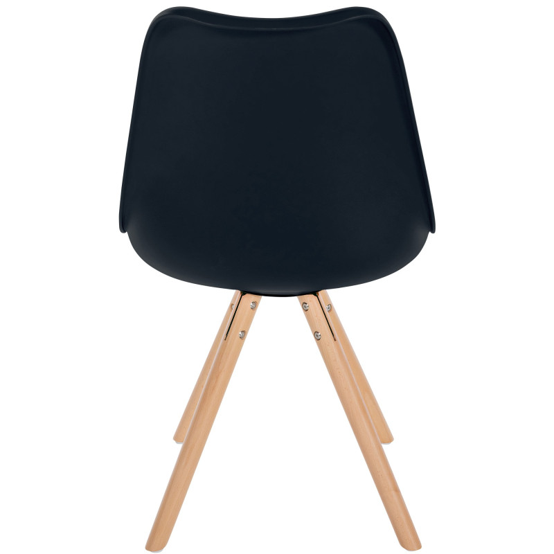 Silla Sofía, de plástico, redonda, negra