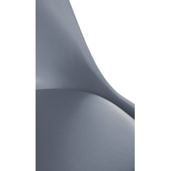 Silla Sofía, plástico, gris cuadrada