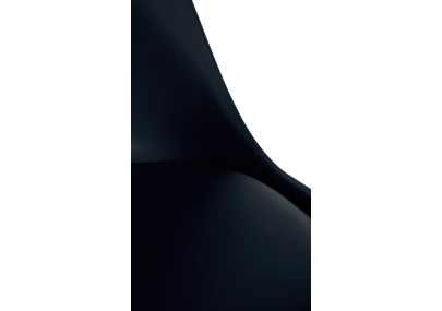 Chaise Sofia, en plastique, carrée, noire