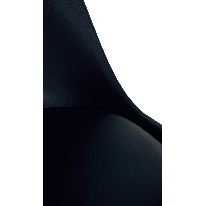 Chaise Sofia, en plastique, carrée, noire