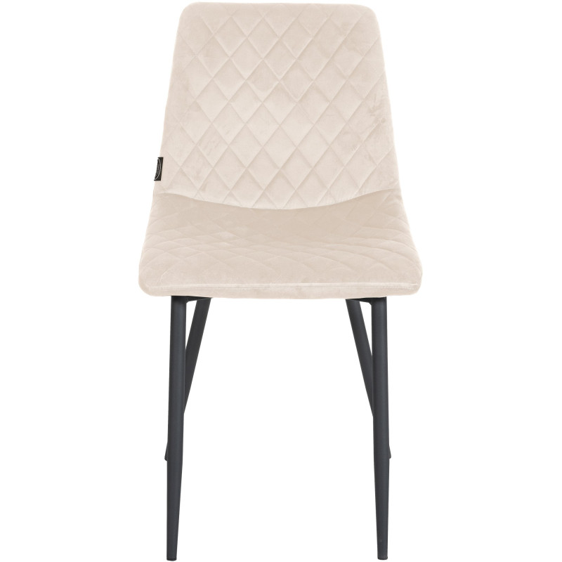 Fauteuil Telde, velours, crème
