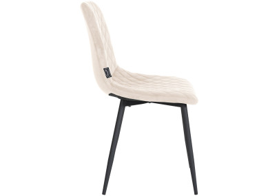 Fauteuil Telde, velours, crème