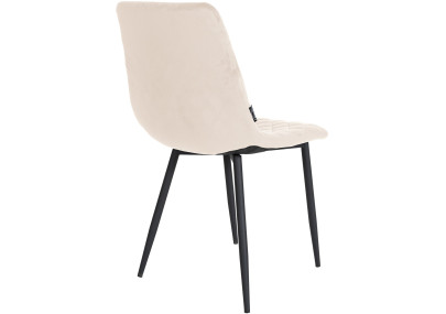 Fauteuil Telde, velours, crème