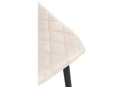 Fauteuil Telde, velours, crème