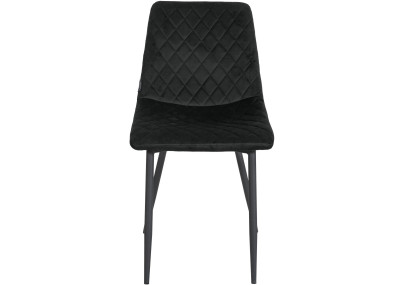 Fauteuil Telde, velours, noir