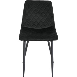 Fauteuil Telde, velours, noir